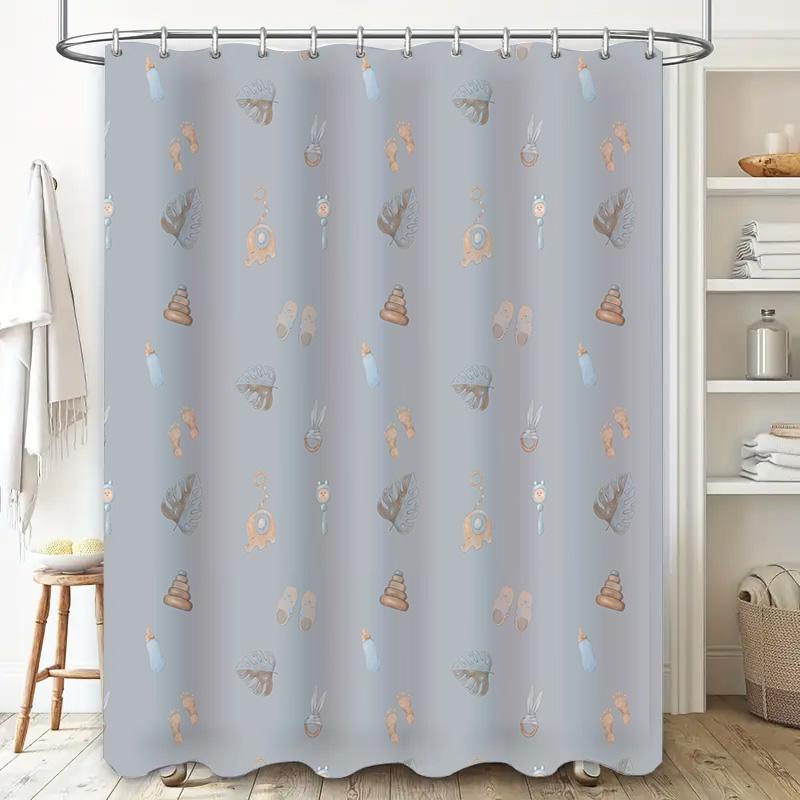 Adorable Animal Print Shower Curtain with Black Border Modern Decor for Bathroom Perfect Gift Idea Available In Various Sizes
