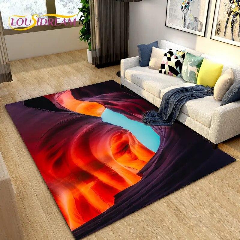 Nature Scenery Desert Sand Area Rug Large,Carpet Rug for Living Bedroom Sofa Doormat Decoration,Children Play Non-slip Floor Mat
