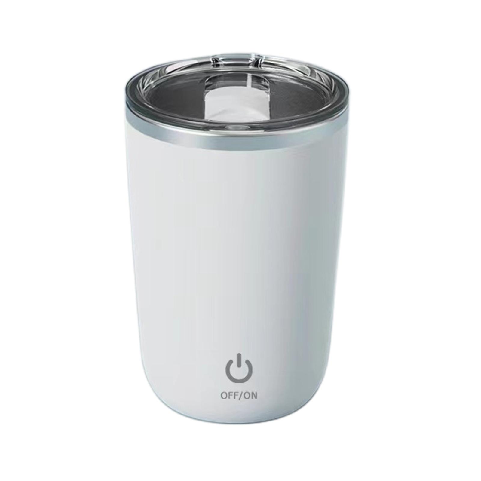 

Stainless Steel Blender Cup Electric Coffee Mixing Cups Magnetic Milk Cup Full Body Waterproof Silent Stirring Mug Cup білий