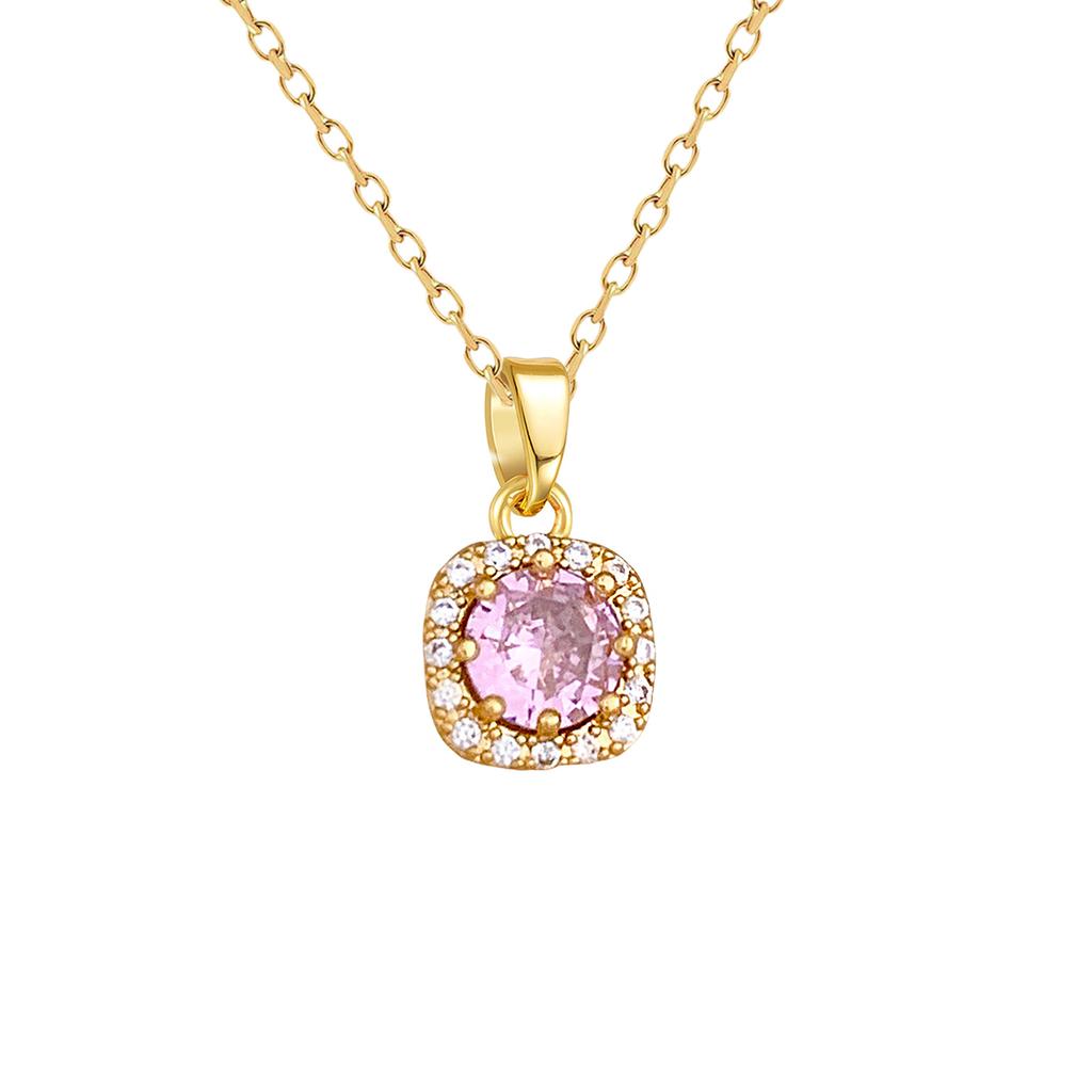 Necklace hot-selling simple square necklace accessories women's light luxury niche design sense does not fade titanium steel necklace women