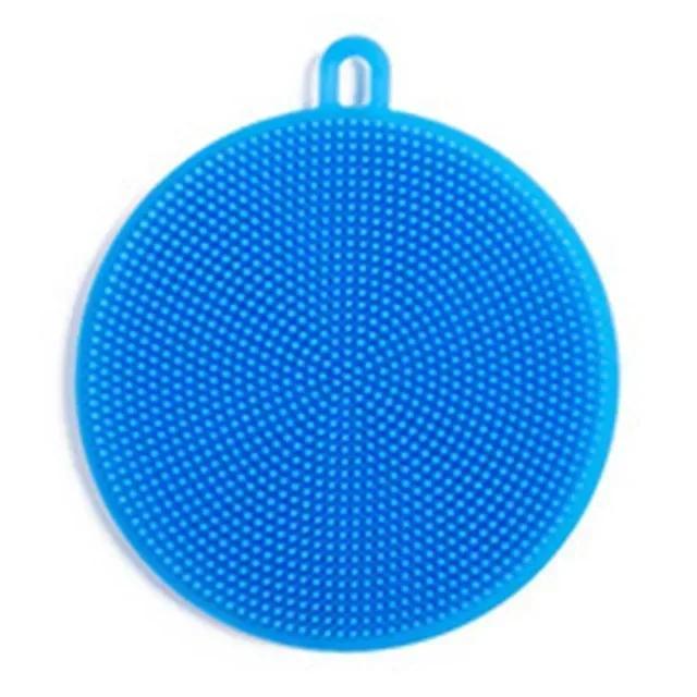 New Kitchen Portable Dish Washing Scrubber Silicone Bowl Cleaning Brush Cloth Scouring Pad Pot Kitchen Cleaning Dish Sponge Tool