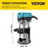 Router Tool, 710W Wood Router, Router for Woodworking with Three Router Collets, Wood Router Tool with Fixed Base, Woodworking Router with Aluminum