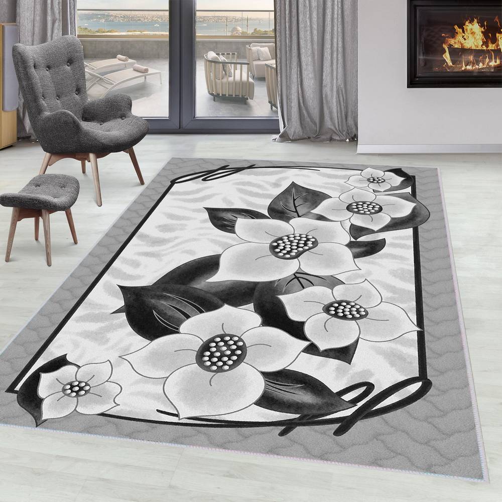 

Ковер с принтом Rovigo Home моющийся RVG0065-SM44 50x80 серый