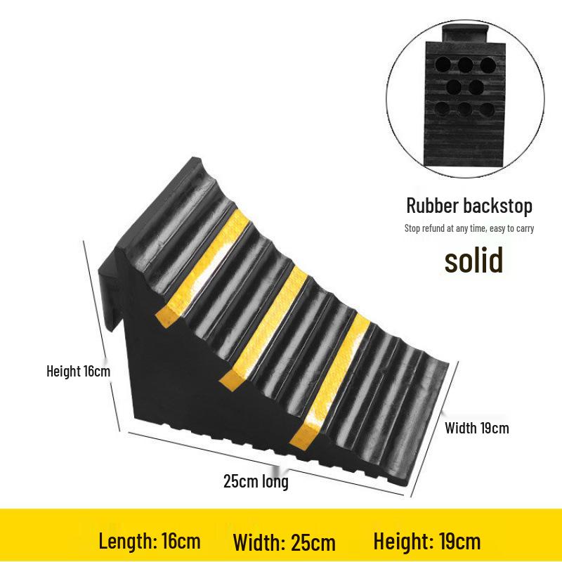 Portable Wooden Triangular Wheel Chock: Anti-Roll Stopper for Large Trucks and Cars.