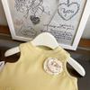 Girls' Summer Princess Style Two-Piece Set: Vest & Flared Pants