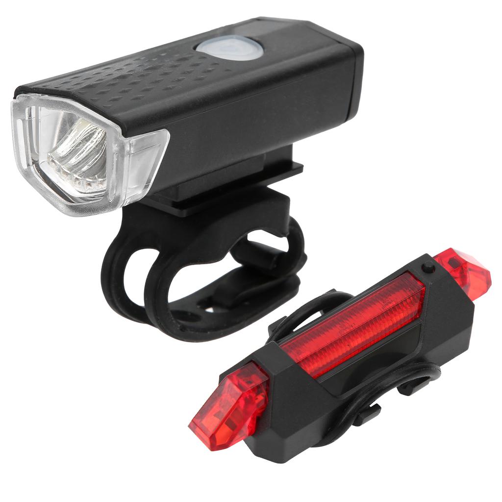 Bicycle Headlights Taillights Set USB Charging Warning Intelligent Sensing Light Cycling