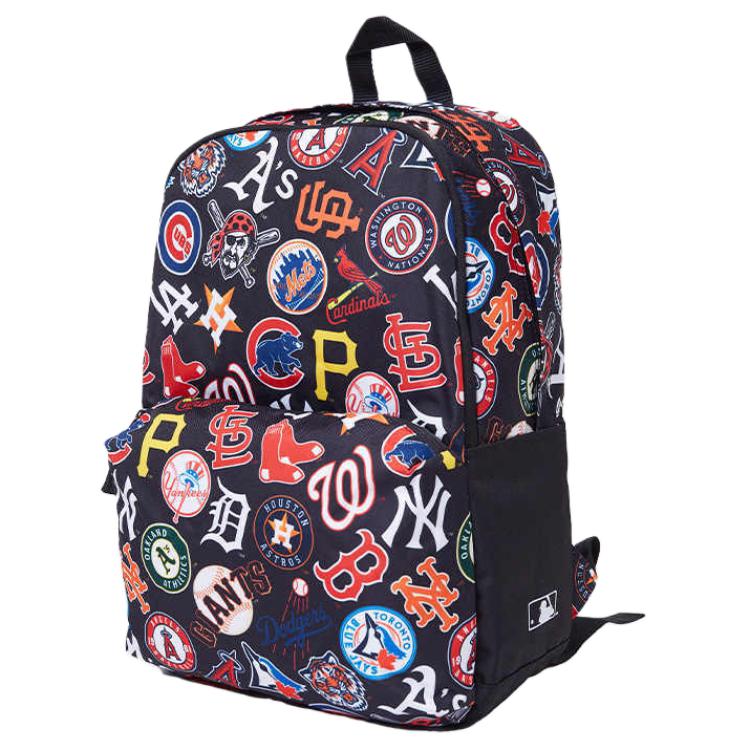 New Era Printed Zipper Closure Fabric Backpack Medium Size Unisex backpack Red 60240052