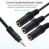 Audio Extension Cable Universal 1 To 3 Ways PVC 3.5mm 1 Male To 3 Female Audio Splitter Adapter for Headphone