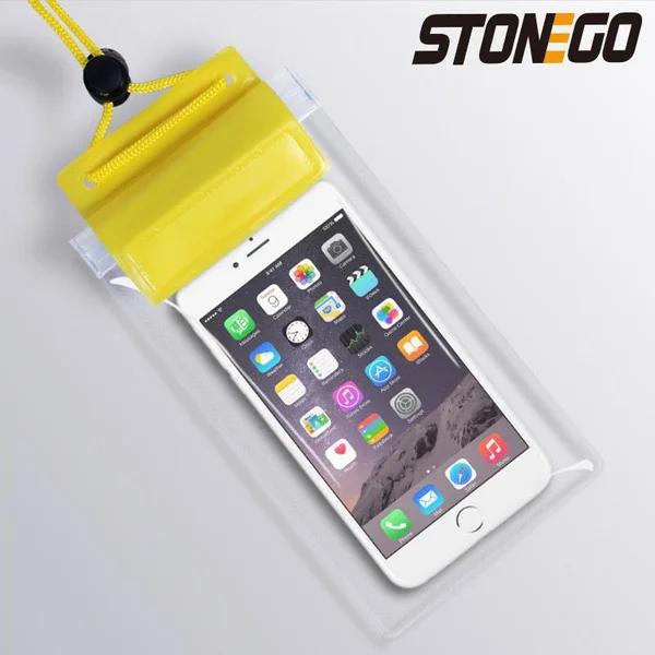 Touch Screen Compatible Waterproof Swimming Mobile Phone Case Transparent Protective Cover for Smartphones