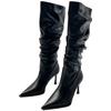 New Style Luxury Sexy Winter Women High Boots Pointed Toe Stiletto Heels Long Boots Ladies Elegant Knee High Boots Shoes