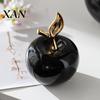 Manzanas Decorativas de Resina Adornos Figura con Hoja, Adorno de Fruta Minimalista, Pantallas Creativas para Mesa de Entrada Artesanía Arte Escritorio Oficina
