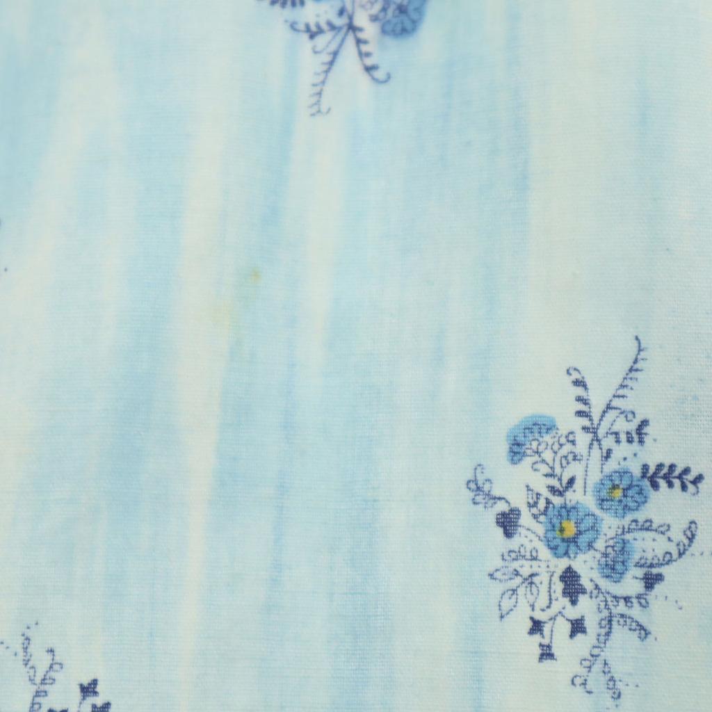 Golden Key 70s Vintage Floral Short Sleeve Shirt XL Light Blue Men's Used