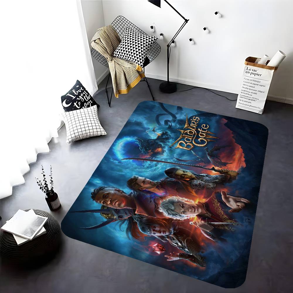 Game Baldurs Gate Floor Mat Non-Slip Laundry Room Mat Laundry Decor Balcony Child Living Room Bedside Mats