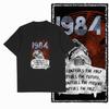 Coolmind X0019 Cotton Big Size 1984 Print Exclusive Graphic Men T Shirt Loose O-neck Men Tshirt Casual T-shirt for Men Tees