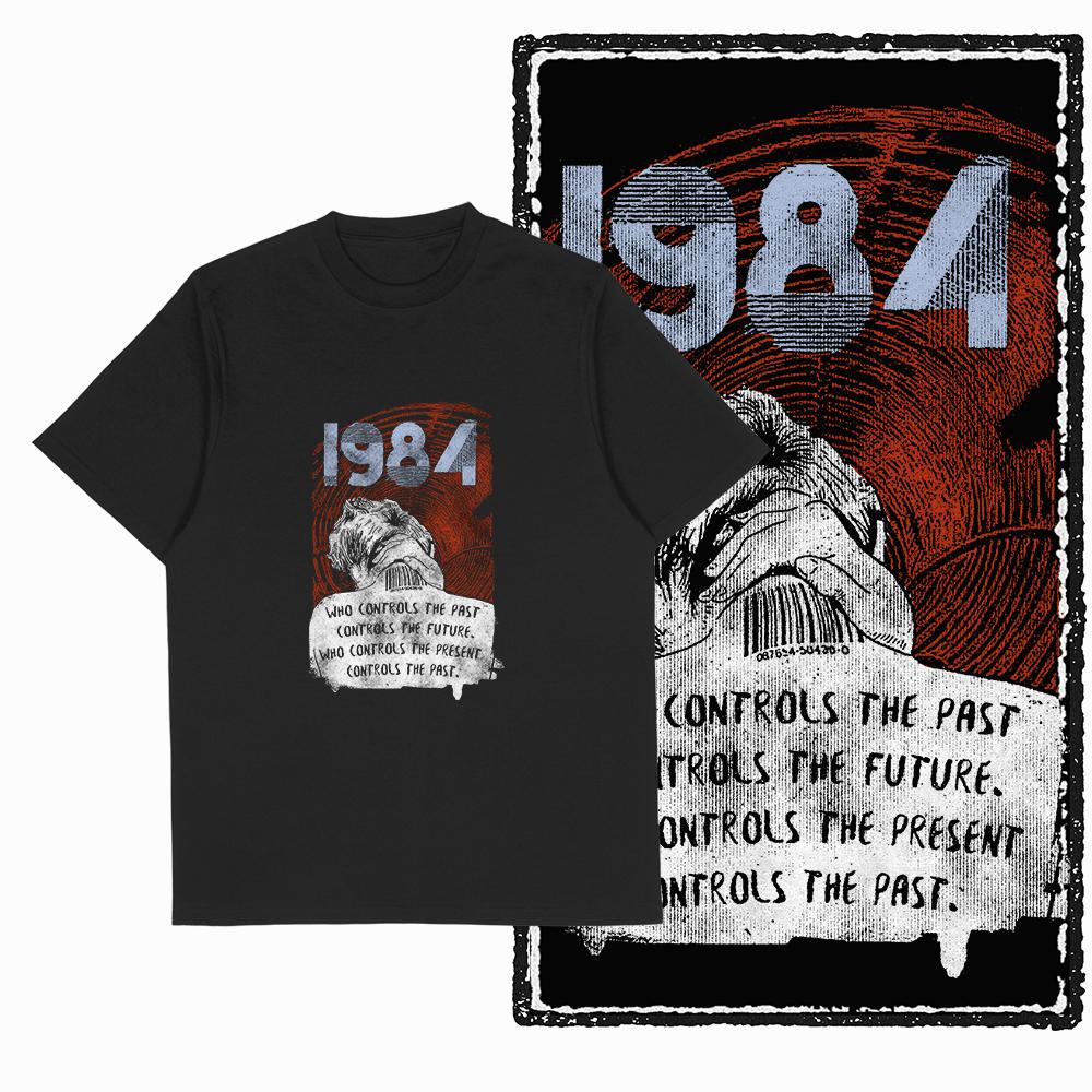 Coolmind X0006 Vintage Cotton Big Size Anti-war Print Exclusive Graphic Men T Shirt Loose Men Tshirt Casual T-shirt for Men Tees