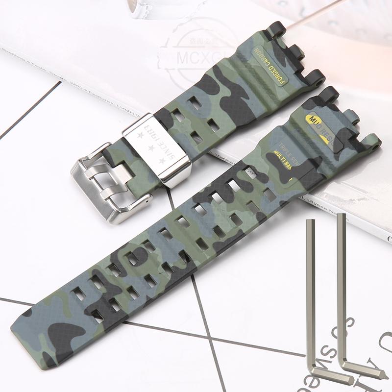 Resin Strap Suitable For Casio GWG-2000 GWG-2040 Men's TPU Sports Waterproof Watch Accessories Wristband Bracelet