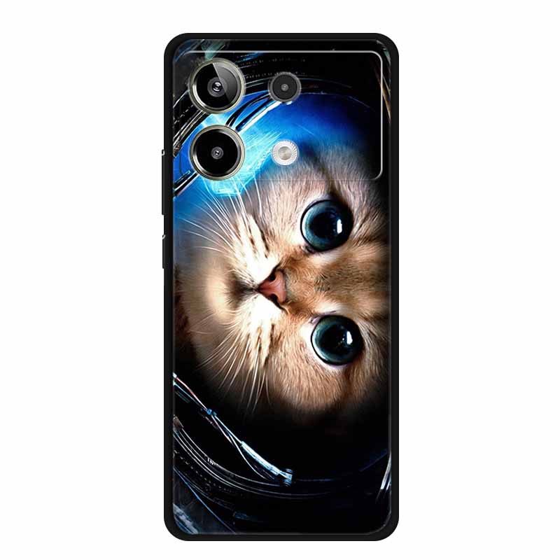 For Redmi Note 13R Pro Case Animals Soft Silicone TPU Phone Cases Back Cover For Xiaomi Redmi Note13R Pro Wolf Protector fundas