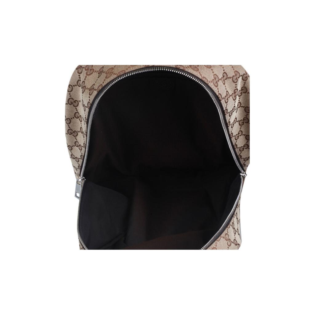 Gucci Vintage Logo Textilní a Kožený Batoh Unisex Batohy Ebenově Hnědá 449906-KY9NN-9873