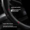 Suitable for Mg Breathable Hole Leather Matte Carbon Fiber Texture Steering Wheel Cover Suitable for Zs Mg3 Hybrid Luxury 2025