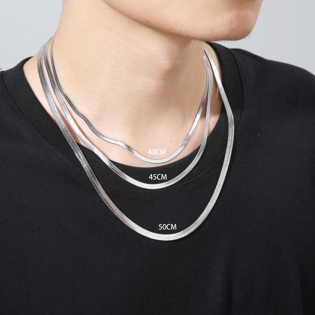 Skyrim Edelstahl Schlangenkette Halskette für Damen Herren Goldfarbe Fischgräten Choker Halsketten 2025 Trend Zirkonia Geschenk Heiß