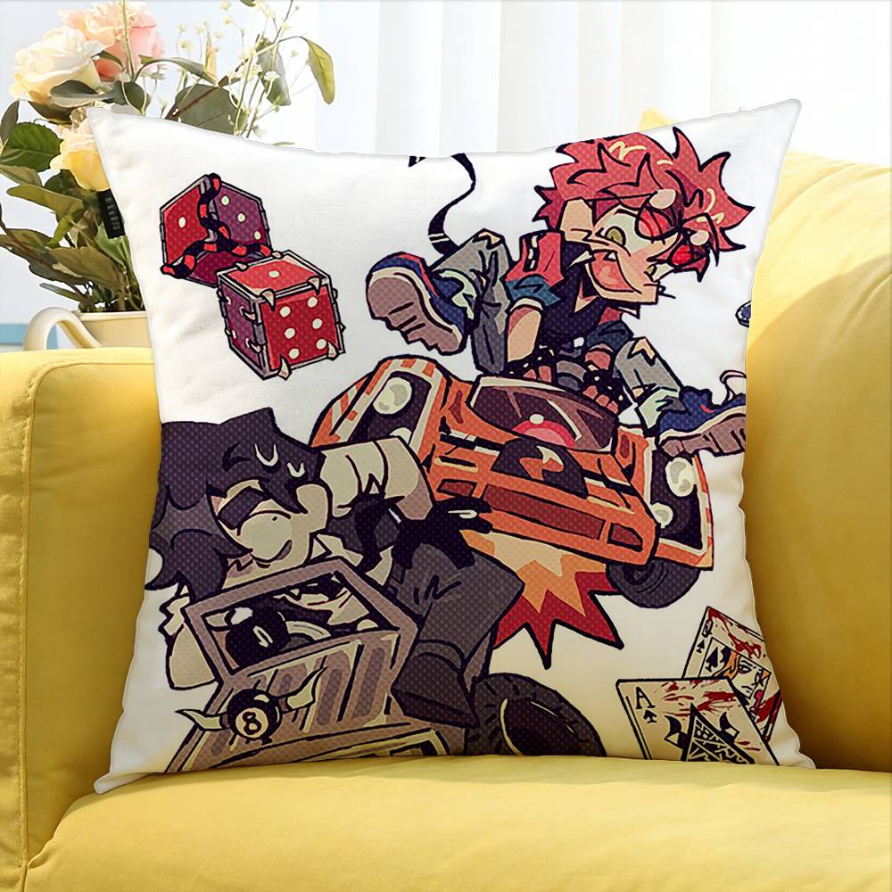 J-Jackpot Crash Course JJC Benny Various Sizes Square Pillow Case For Car Home Bedchamber Decor