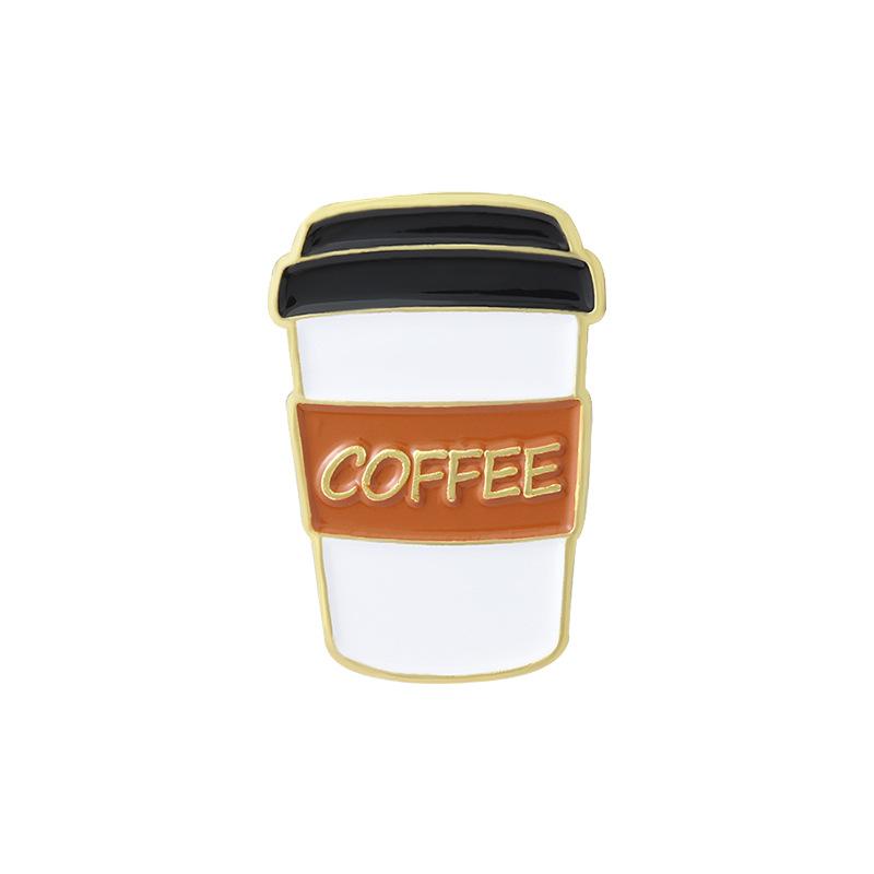 

Trendsetting Pizza Milk Coffee Brooch Stylish Metal Badge To Elevate Your Look XZ4394