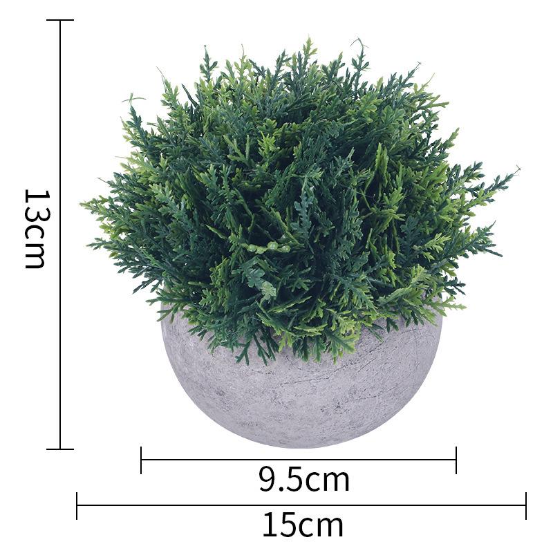 Planta de Simulación Planta en Maceta Decoración de Escritorio de Oficina Adorno de Planta Verde Planta en Maceta Bola de Hierba Planta Verde Milán Eucalipto