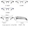 Reading Glasses Men Women High Quality Half-frame Diopter Glasses Business Male Presbyopic Eyeglasses +1.0 1.5 2.0 2.5 3.0 3.5 4