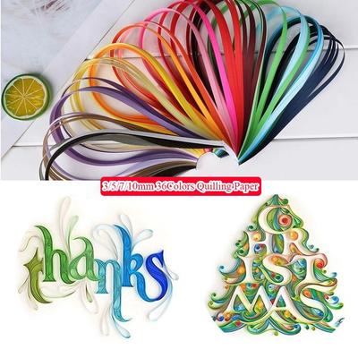 180Ocs Creative 3/5/7/10mm Quilling Paper DIY 36Colors Craft Paper Handmade Origami Quilling Tools