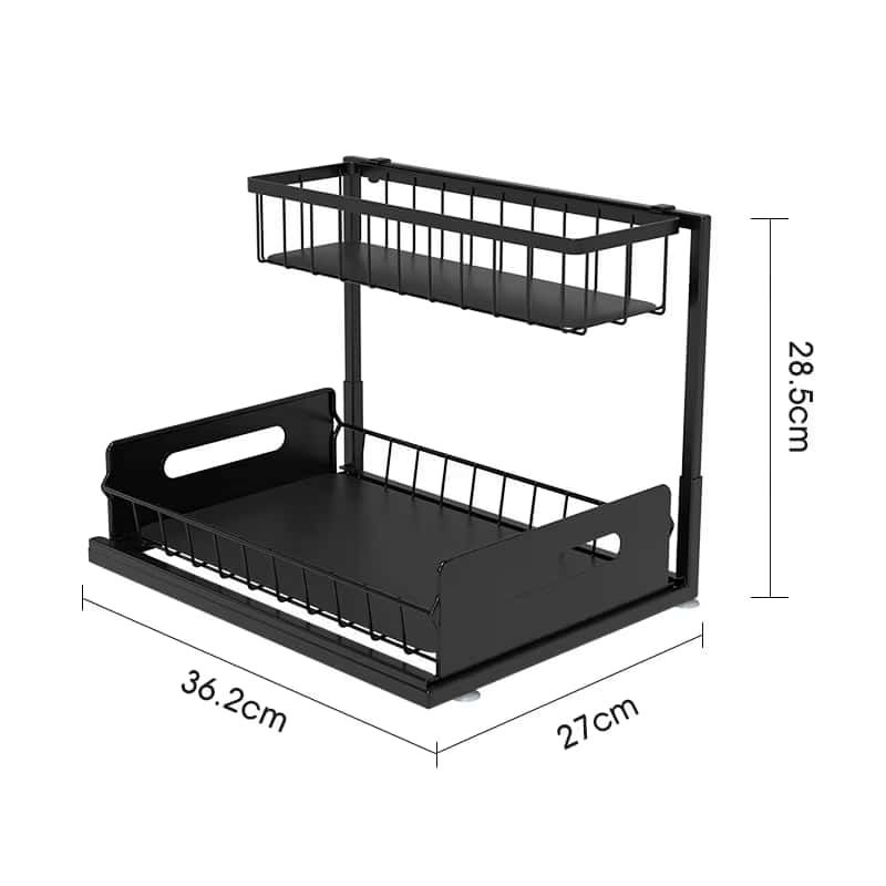 2-layers bottom pull-out storage rack,under-sink storage rack,kitchen storage rack, drain rack,snack storage,bathroom storage.