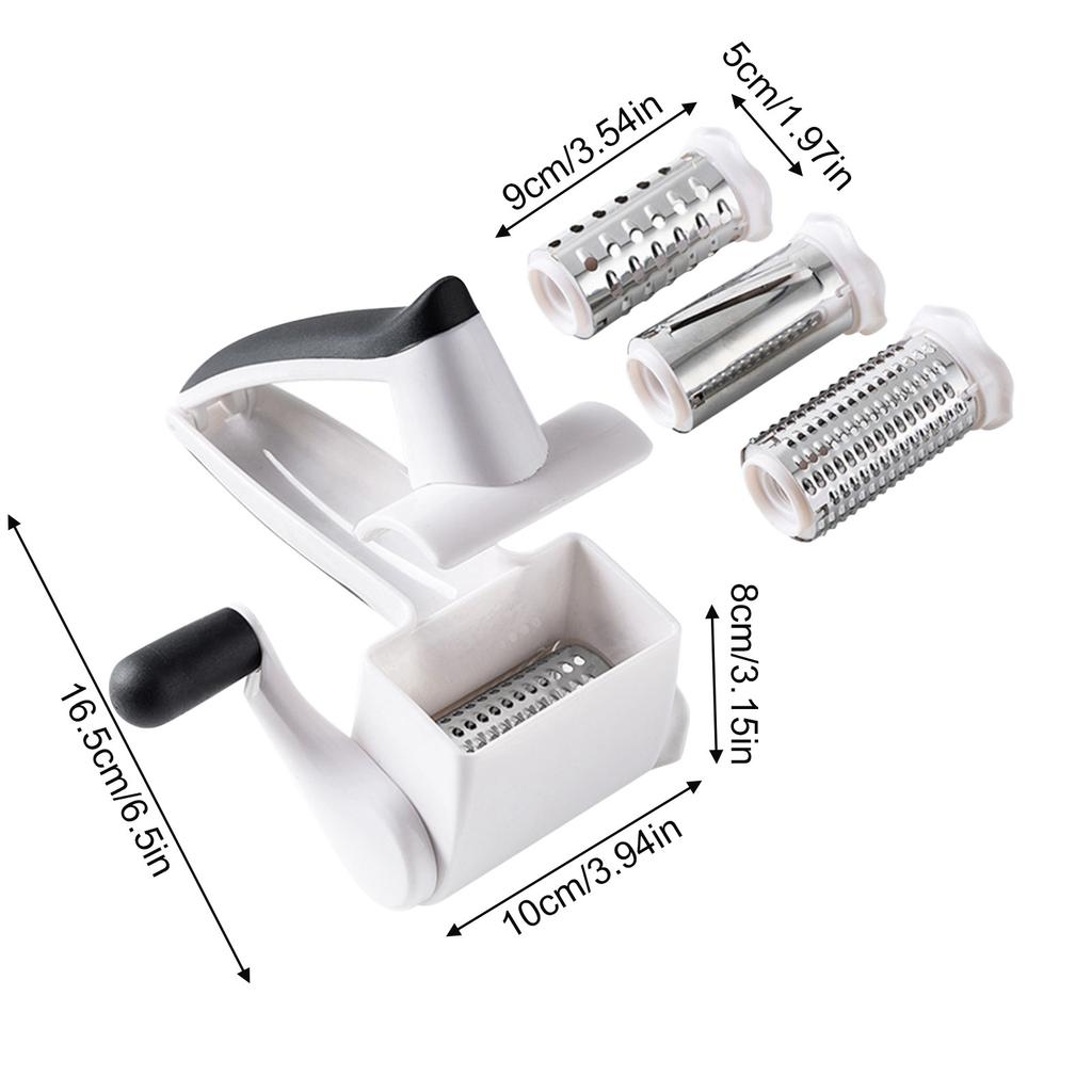 Professional Rotary Grater Handheld Rotary Cheese Grater with Handle Manual Cheese Grater for Grating Hard Cheese Chocolate Nuts