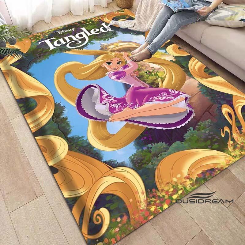 Disne Movie Tangled Rapunzel Princess Area Rug,Carpet for Home Living Room Bedroom Sofa Doormat Kitchen Decor Non-slip Floor Mat