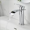 Brushed Gold Basin Faucets Waterfall Black Bathroom Faucet Single handle Basin Mixers Taps Tall Bath Faucet Sink Water Crane