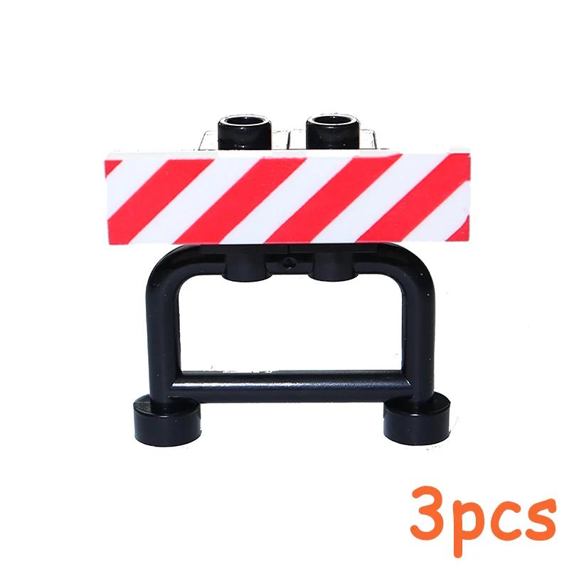 Non-Toxic Moc City Traffic Lights Road Signs Roadblock Signal Light Speed Limit Diy Building Block Scene Construction Minifigs Accessories