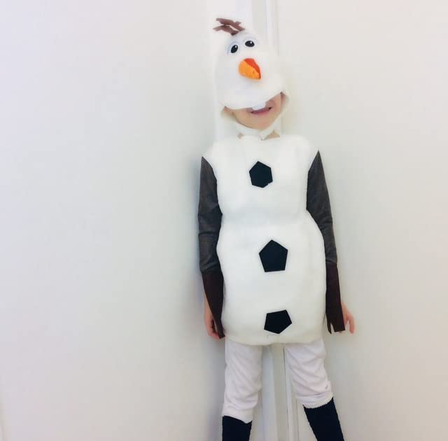 SCLYX Christmas Cosplay Kids' Snowman Costume for Boys and Girls, Cute Olaf Costume, Unisex Olaf Kigurumi, Frozen 2 Cosplay, Frozen Halloween