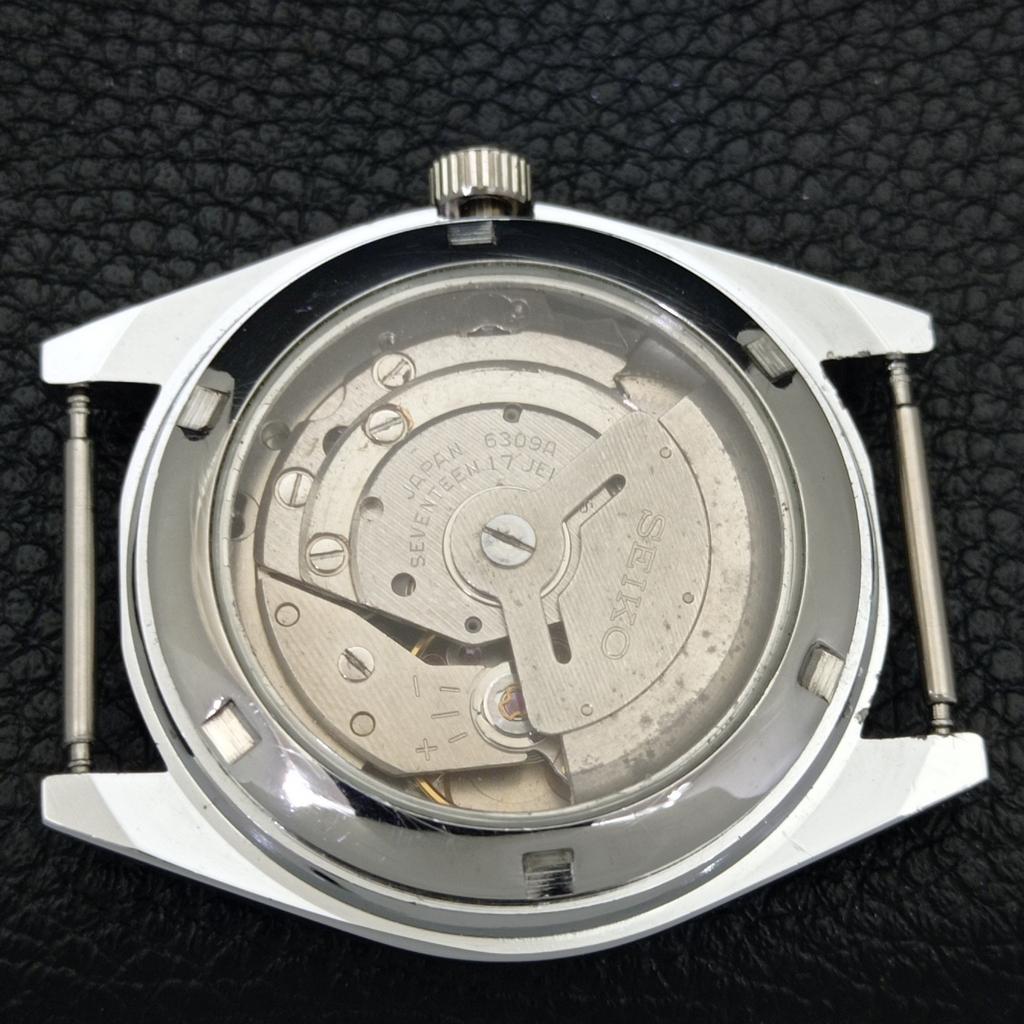 JAPAN VINTAGE SEIKO 5 AUTOMATIC REFURBISHED MENS BLACK DIAL WATCH A440606-4 Sk-a440606