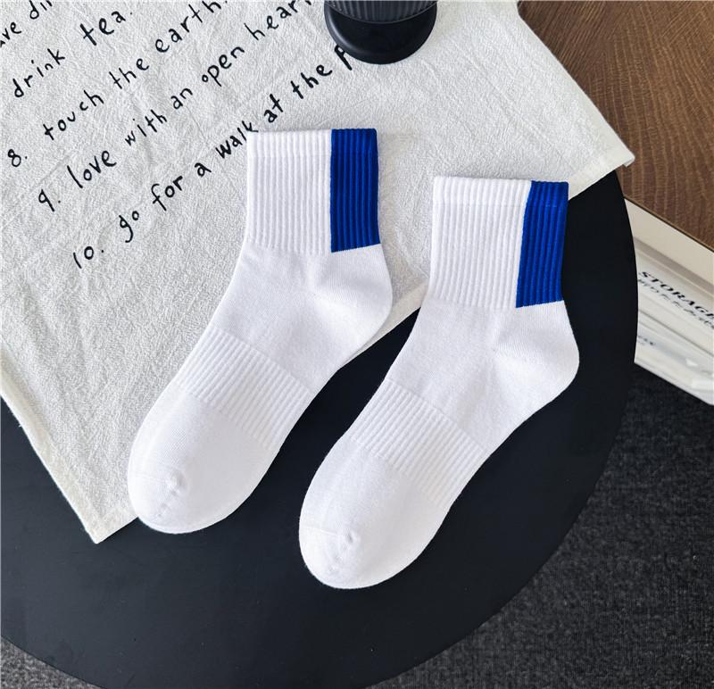Cityboy Korean-Style Color Block Mid-Calf Sports Socks for Men & Women