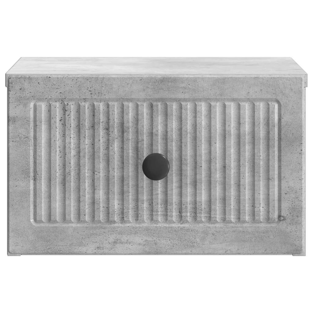 Wall Mounted Nightstand Concrete Gray 33 x 34.5 x 20 cm