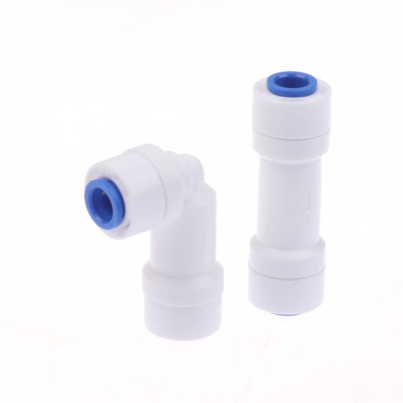 Single-Piece Check Valve Connector 1/4" Check For Valve Push In For Non Return Water Reverse Osmosis System Filters
