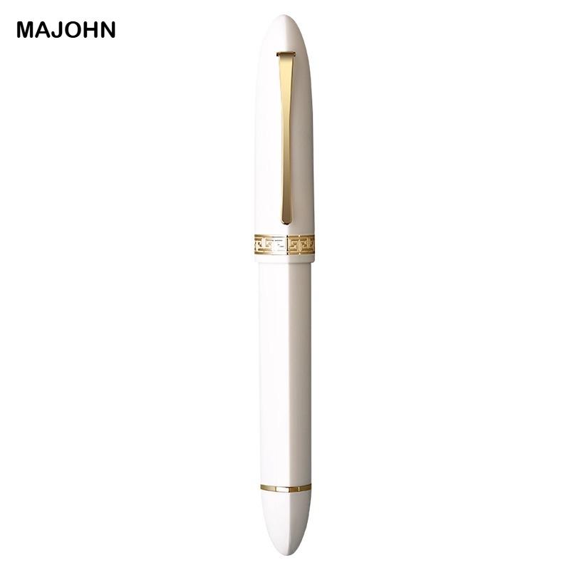 MAJOHN V60 Stilou Creativ cu Piston Triunghiular Rășină Refil Schmidt Grip Mătăsos Scriere Cadou Papetărie Rechizite Școlare (as the picture,EF)