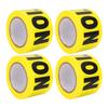4PCS Caution Tape Rolls Yellow Background Black Word Barricade Safety Warning Tape for Construction