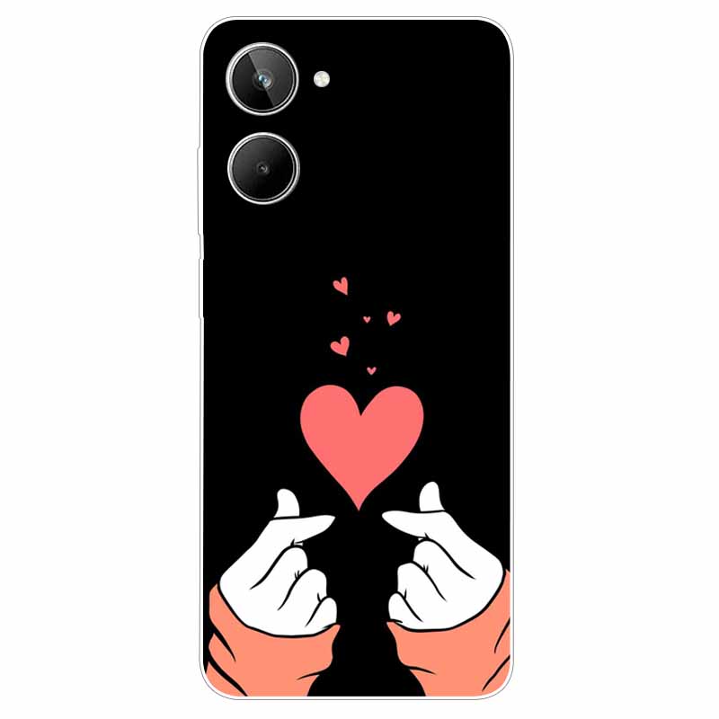 For Realme 10 4G Case 6.4'' Soft TPU Cats Lions Protection Silicone Phone Covers for Realme 10 Case 2022 Clear Realme10 RMX3630