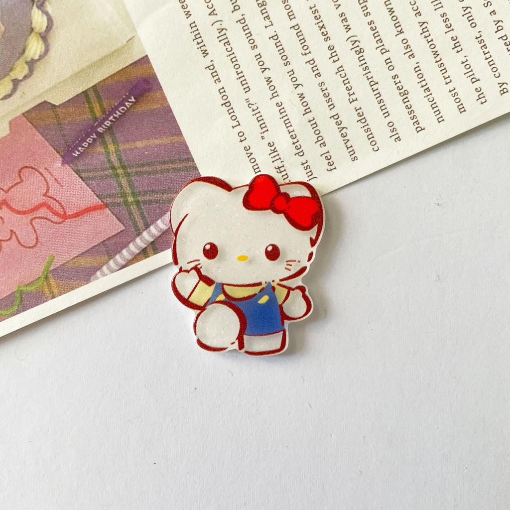 10Pcs New Acrylic Kawaii Cute Cartoon Anime Lamb Sticker Series Clip Book Diy Jewelry Children Gift Hairpin Accessories A108