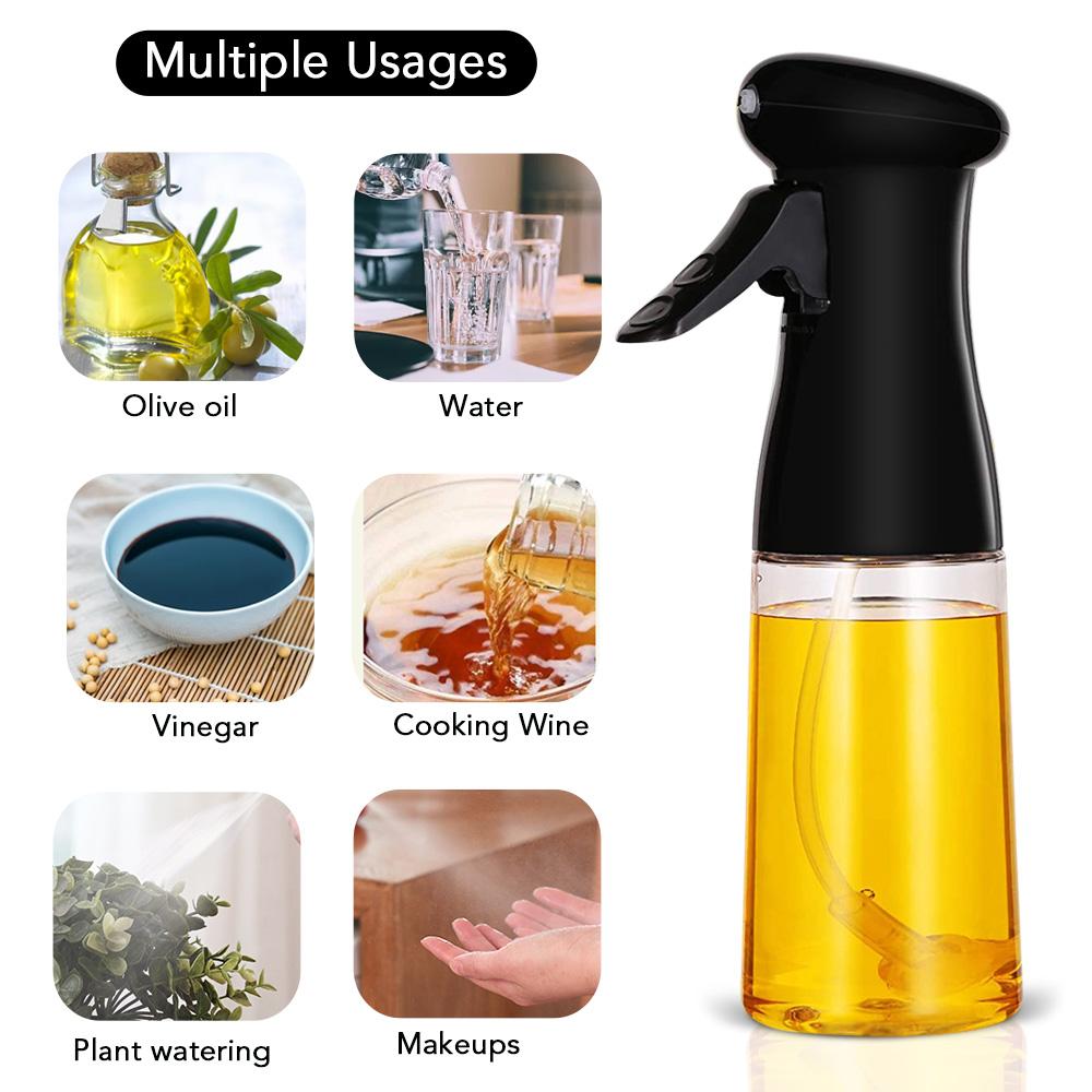 1PC Cooking Oil Glass Sprayer 200ML Oil Sprayer for Cooking Food Grade Olive Oil Sprayer