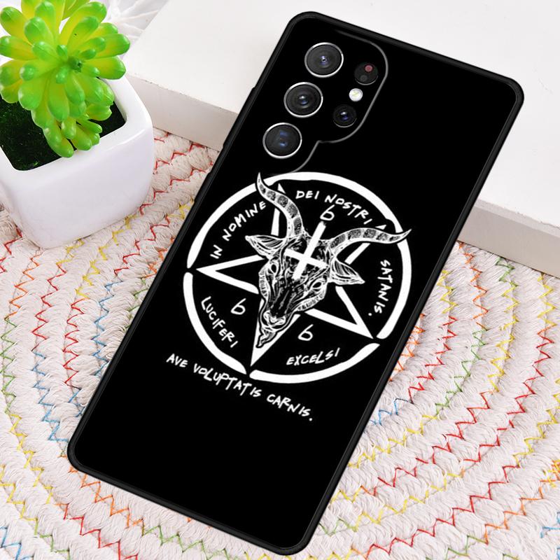 Pentagram 666 Demonic Silicone Phone Case For Samsung Galaxy Note 10 Pro S26 S25 S24 S23 S22 S21 Plus S25Ultra Capa Cover