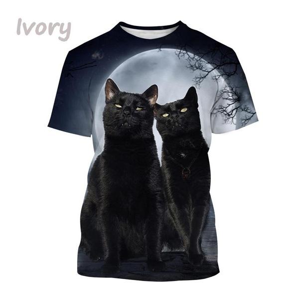 Мужская и женская модная футболка с принтом животных — фото 16