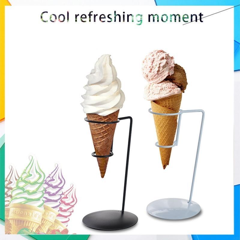 Iron Ice Cream Stand Cone Reusable Display Holders Ice Cream Rack For Restaurant Sushi Candy Shop Party Birthday Wedding