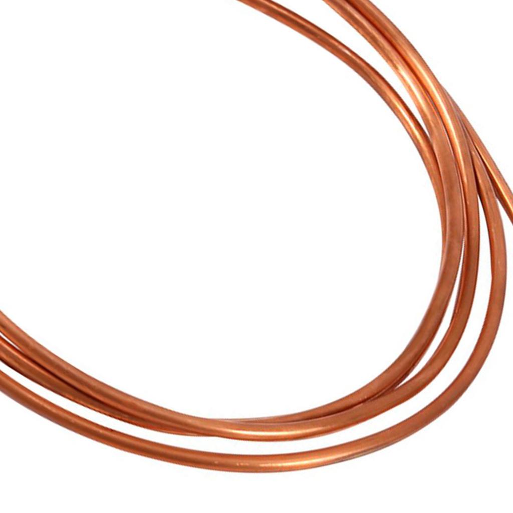 Copper Pipe Copper Round Tubing Soft Tube 2M Soft Copper Tube Pipe OD 4mm X ID 3mm for Refrigeration Plumbing Copper Tube
