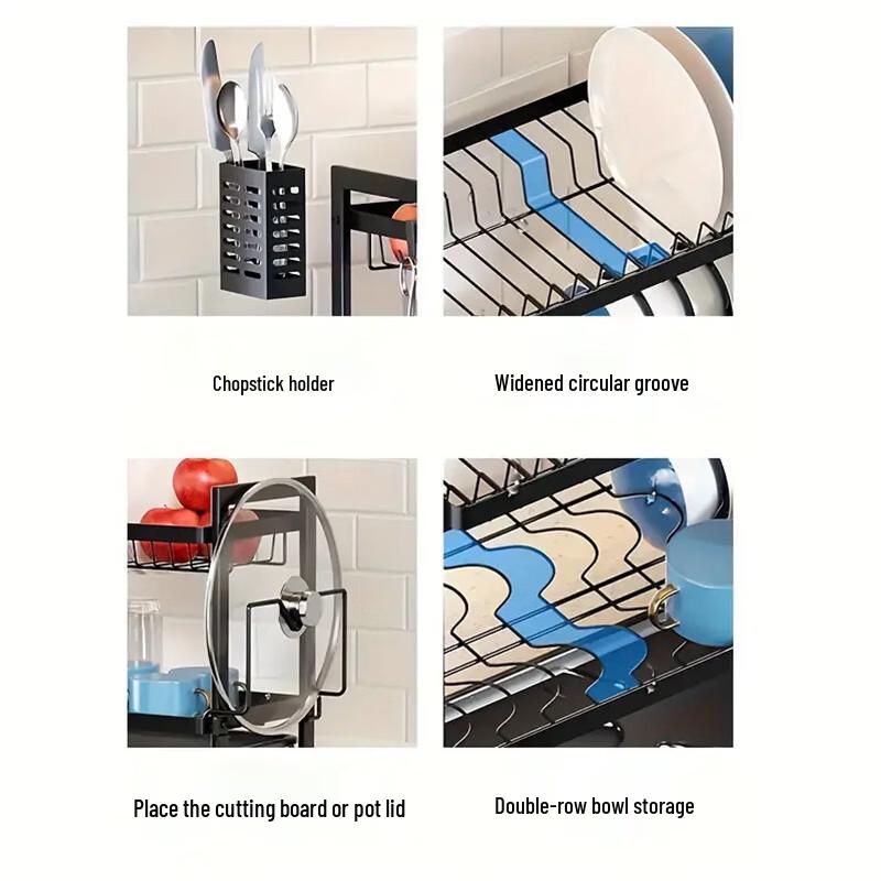 Nordic Foldable Double-Layer Dish Drying Rack