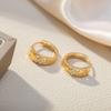 Korean Style Ultra-Shiny Zircon Double-Sided Rhombus Earrings for Women